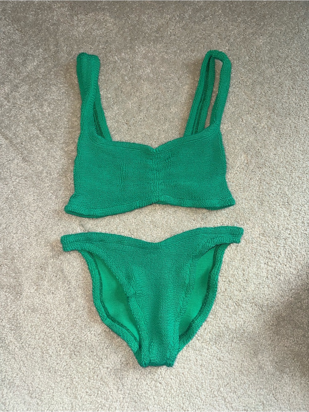 Hunza G Green Bikini set. One Size